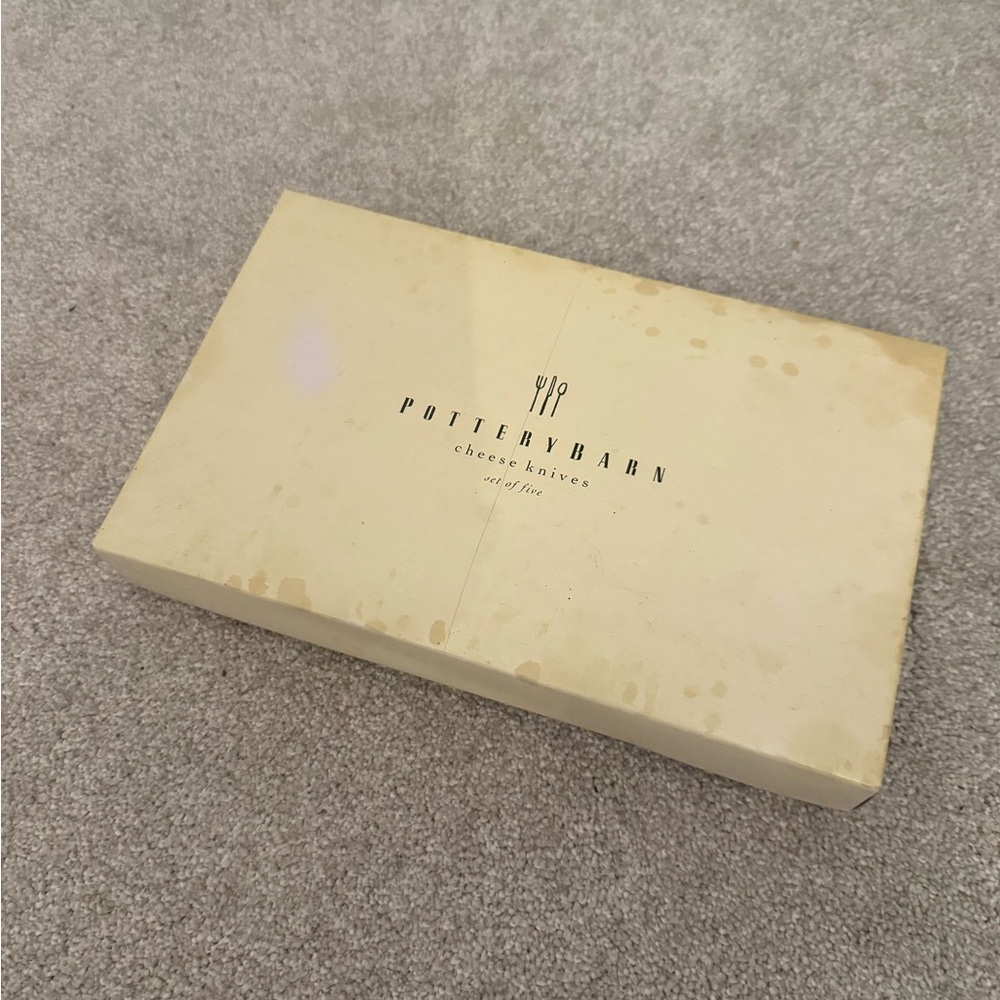 Pottery Barn Cream Cheese Knives Box